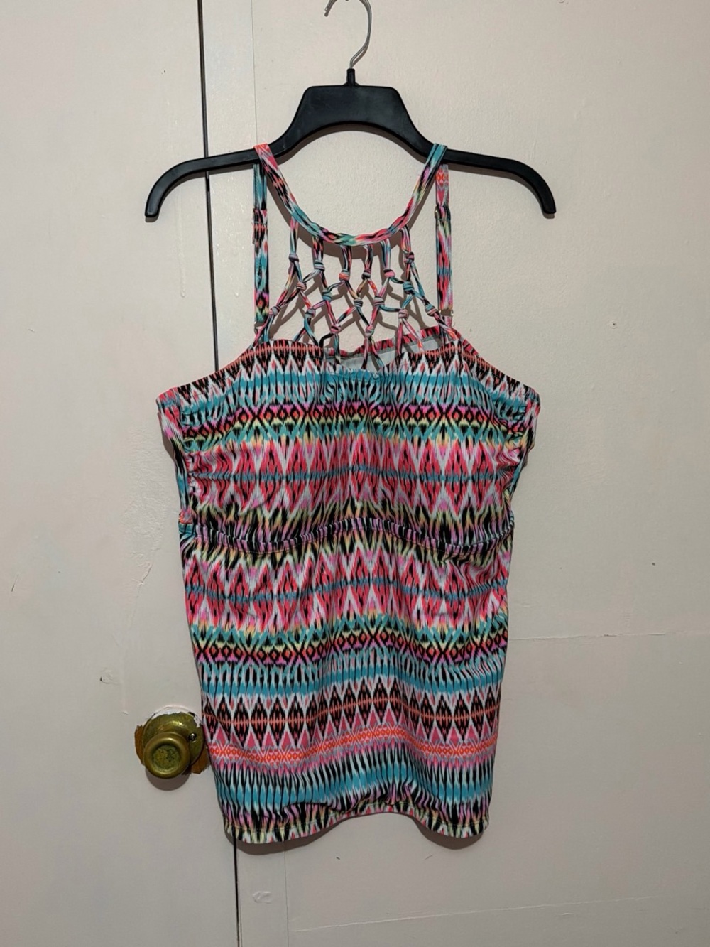 Bright Boho Print Tankini Swim Top